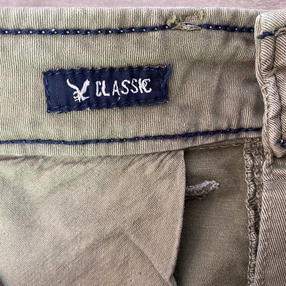 AMERICAN EAGLE Active Flex Shorts Men's Size 28 Bermuda Green Stretch - Picture 4 of 5